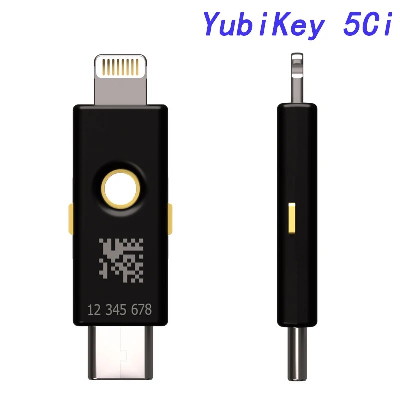 YubiKey 5Ci WebAuthn, FIDO2 CTAP1, FIDO2 CTAP2, uniwersalny współczynnik 2 (U2F), karta inteligentna (kompatybilny z PIV)