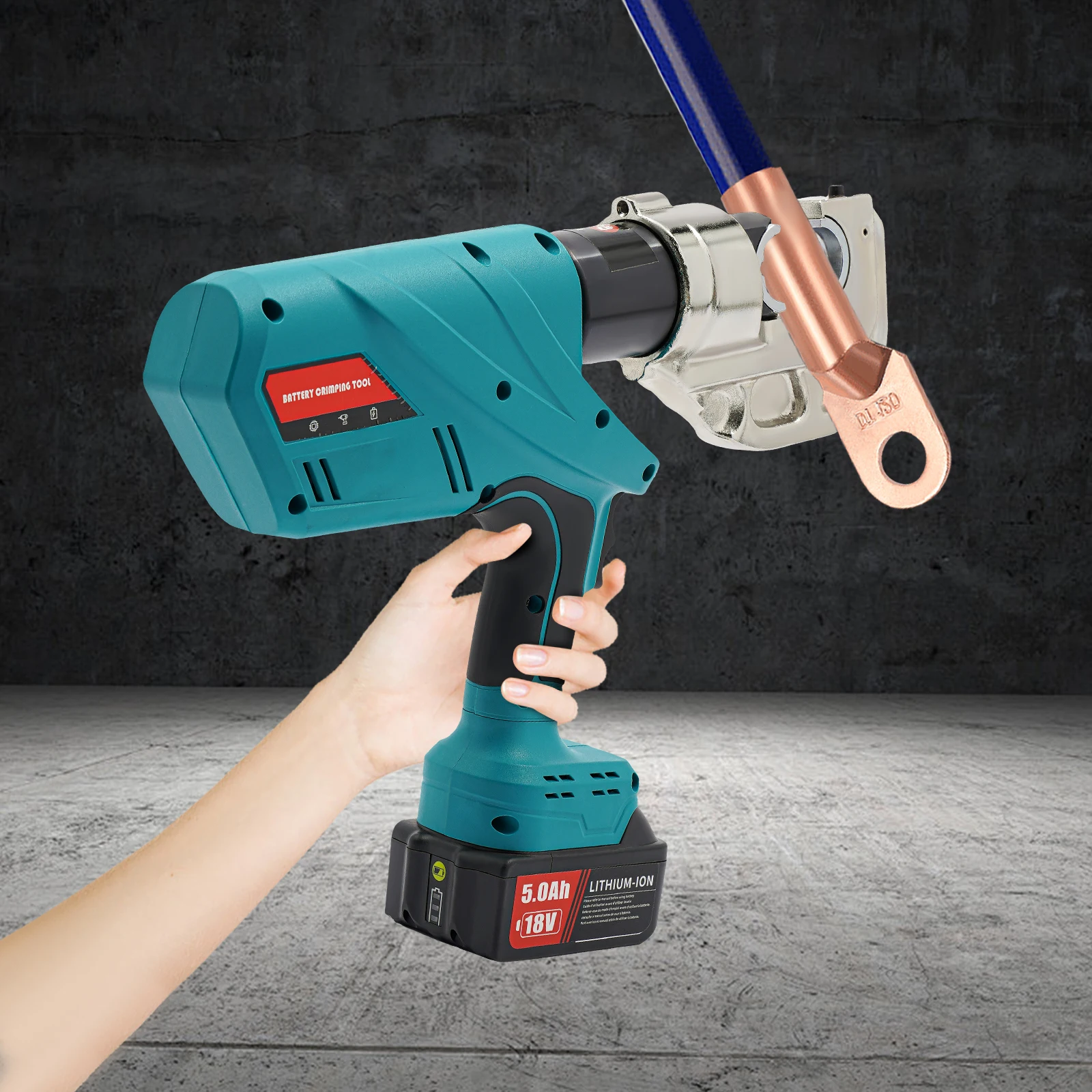 

Electric Hydraulic Plier Battery Powered Crimping Tool Rechargeable 10-400mm² Electric Hydraulic Plier for Maintenance