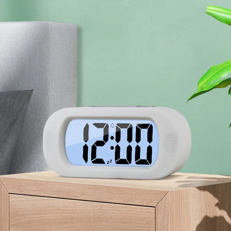 Desk Decorations Table Clock With Silicone Protection Bedroom Decoration Led Digital Alarm Clock Multi-function Desktop