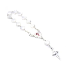 Santiago Plastic Shell Cross Rosary Bracelets Catholic Religious Jewelry For Men Women