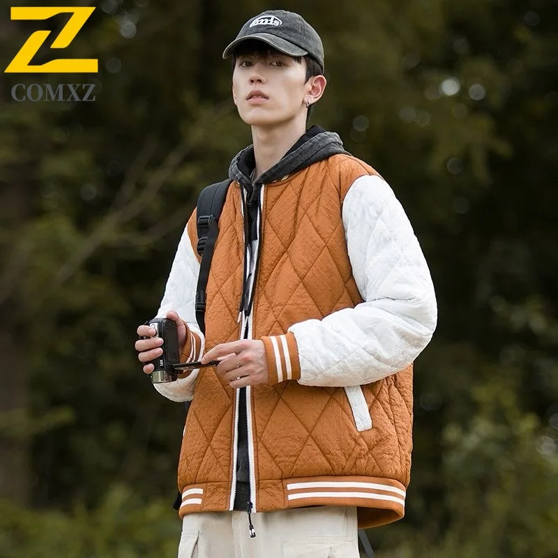 

COMXZ Men Lightweight Windbreaker Coat Autumn Winter Trendy Outdoor Travel Cycling Jogger Jackets High Fashion Baseball Uniform