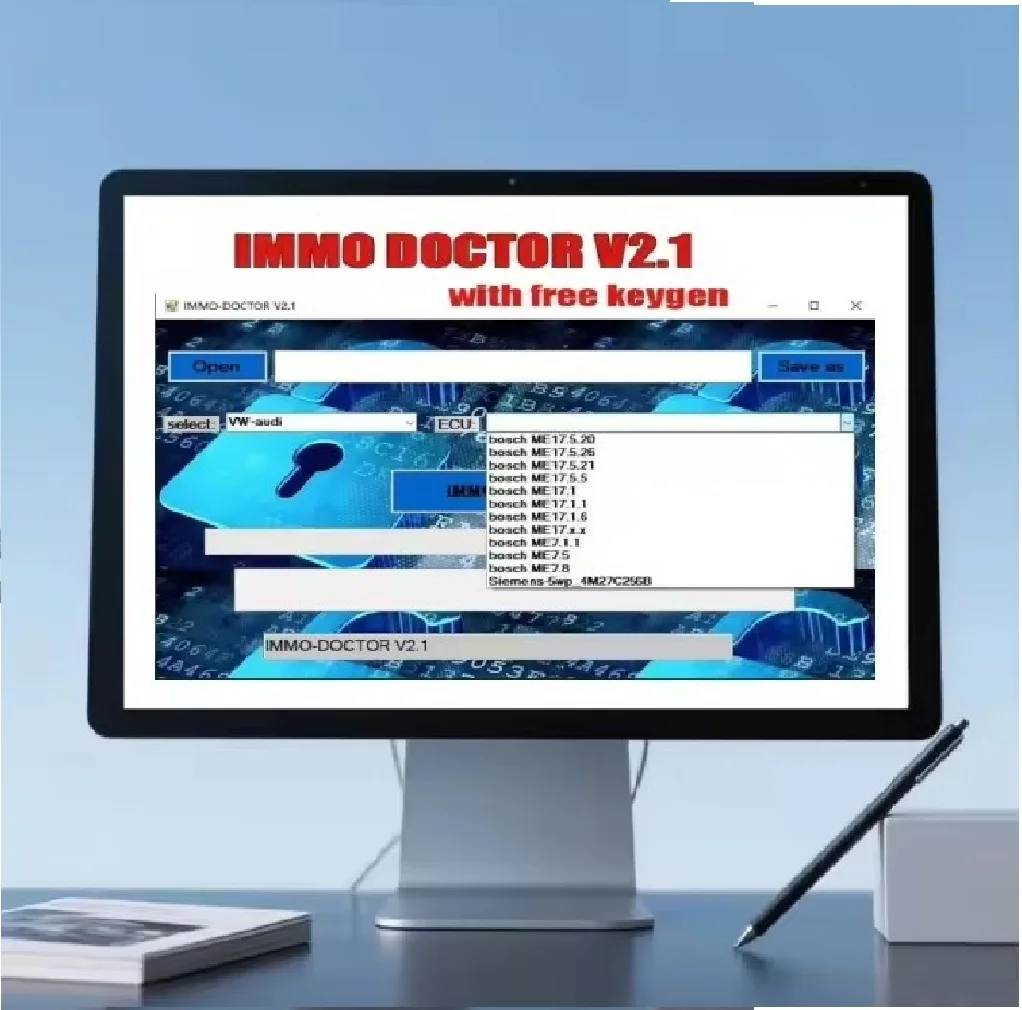 IMMO DOCTOR V2.1 software Turn off engine computer anti-theft software for SIM2K MT38 ME 17.9.2 17.9.8 MED17.9.8 ME1