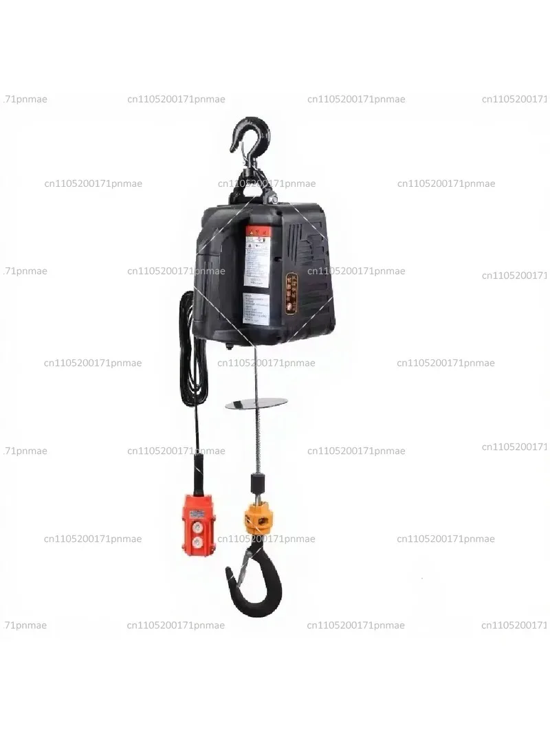 Portable Electric Hoist 220V Wireless Remote Control Winch Crane Hook Pulley System