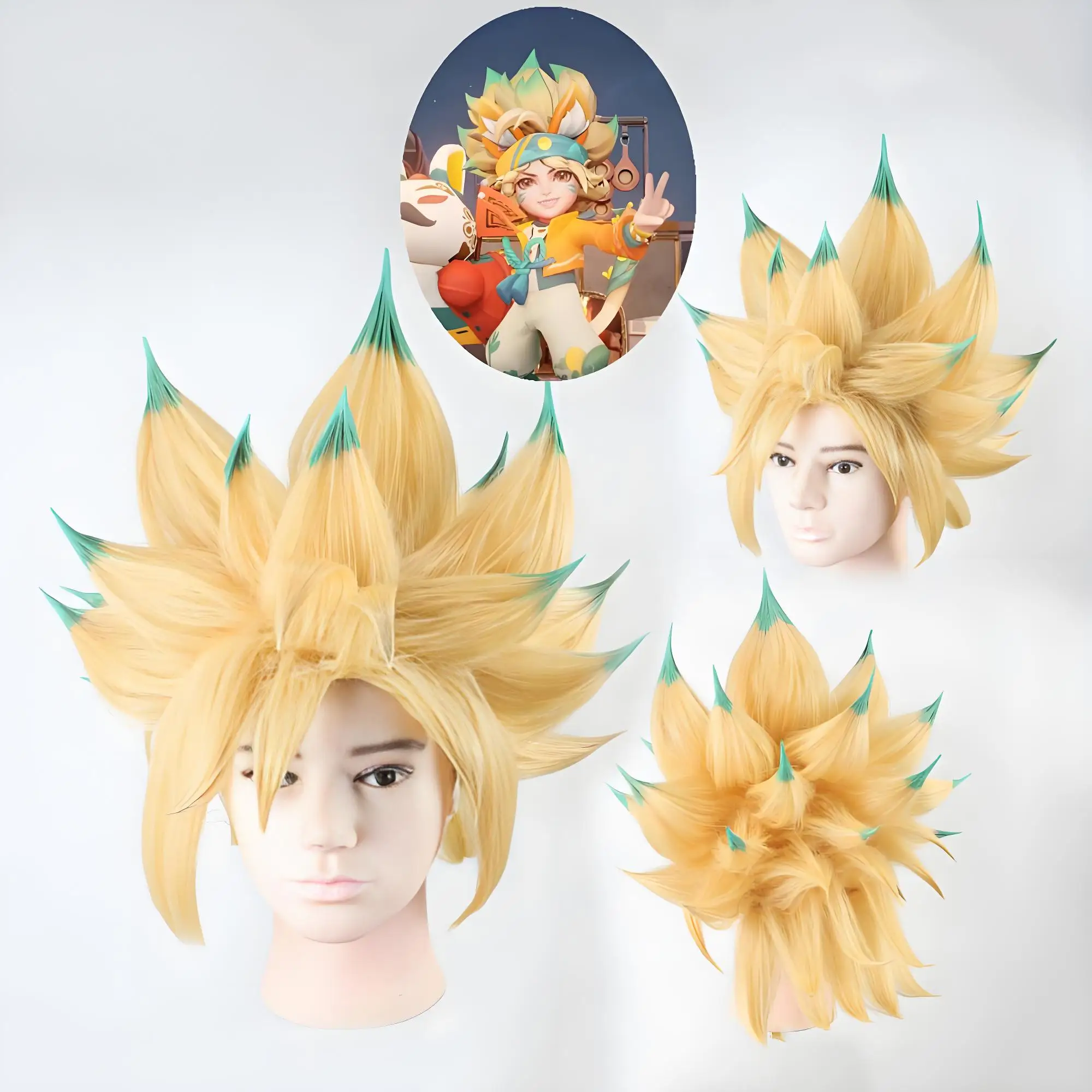 

Парик для косплея для Shen Mengxi's Yaosen Skin от Honor of Kings - парик с полосами на заказ