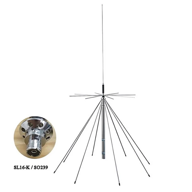 Antena de discone de banda ultra larga, 25 MHz-1300 MHz, compatível com multifrequência, conector PL259