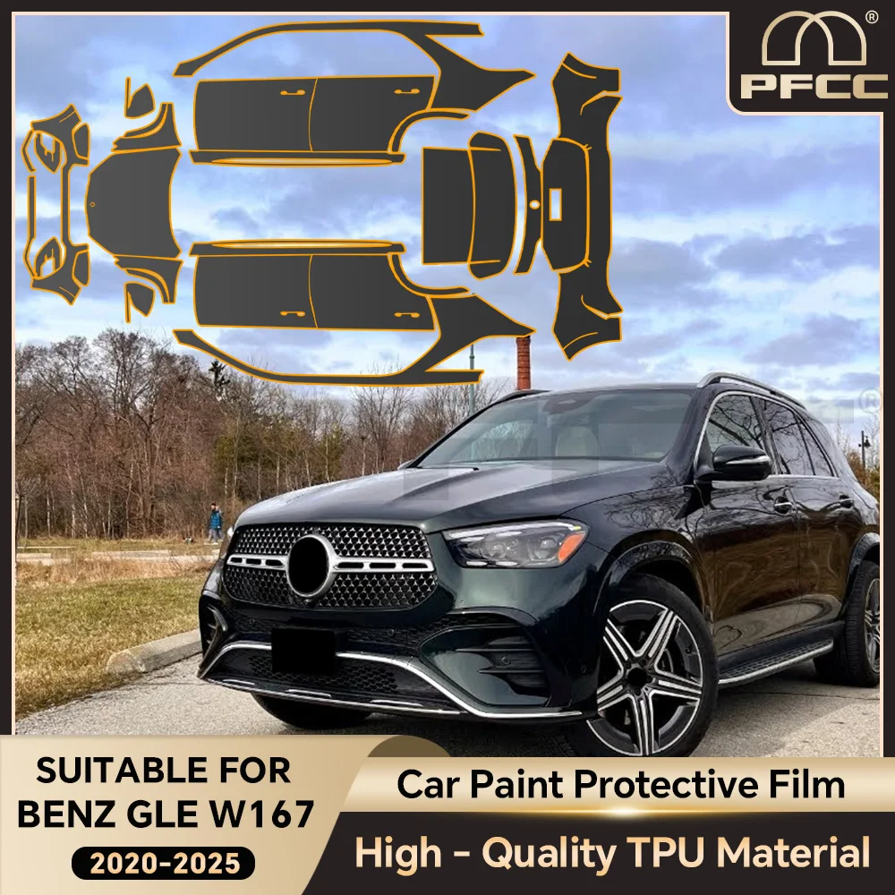 

Pre-cut For Mercedes Benz GLE W167 Base 2020-2023 Luxury 2024 2025 TPU Paint Protection Film Car Body Clear Bra PPF Anti-scratch