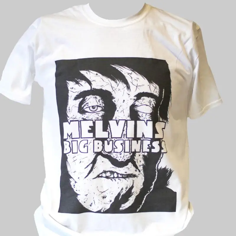 

Melvins Big Business Metal Hardcore Punk Rock White T shirt S 3XL