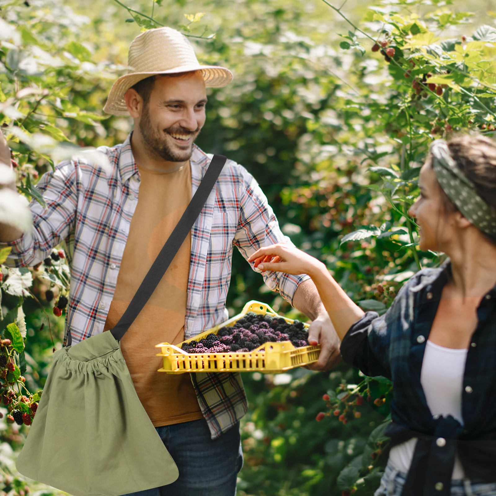 

Harvest Apron Adjustable Waist Belt Large Vegetable Picking Bag Multi-Purpose Foraging Garden Storage