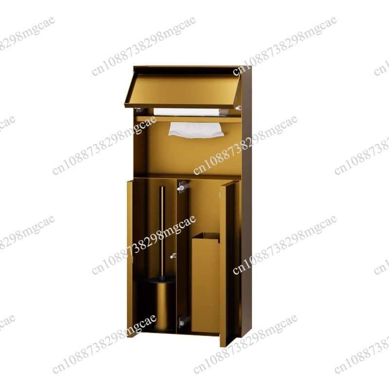Bathroom Stainless Steel Niche Rack Embedded Finished Product Toilet Embedded Toilet Trash Can Wall Cabinet