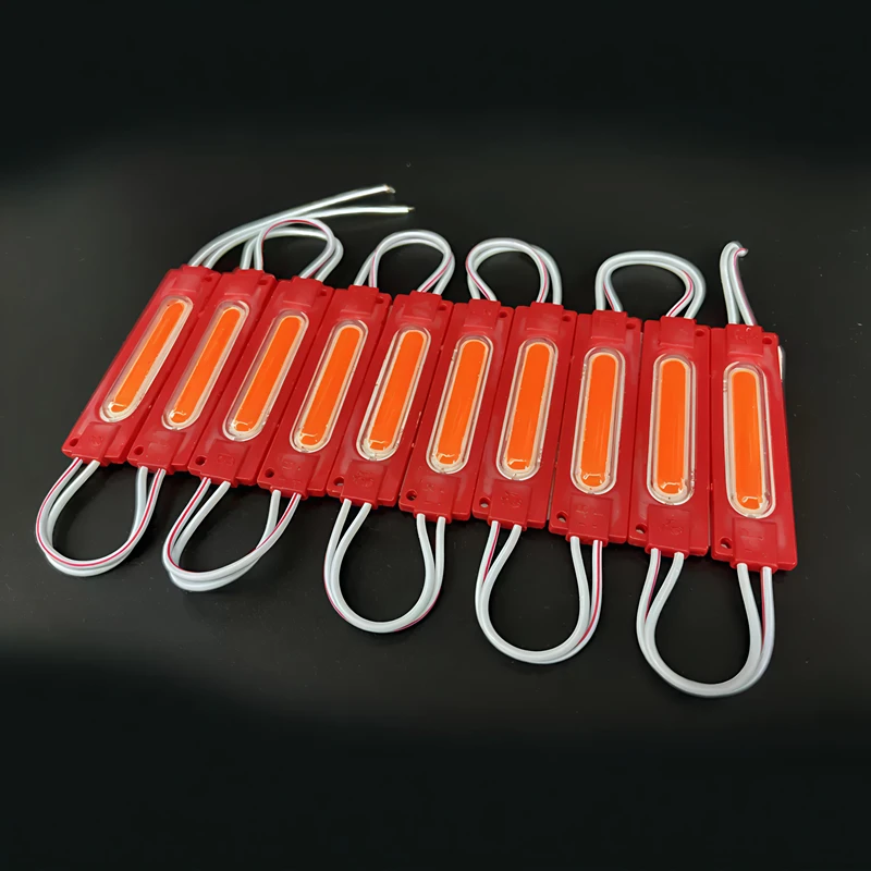 10PCS COB Led Beacon for Vehicles Signaling Truck Accessories Advertising Luminous 24V Stop Led Injection With Lens Module Light