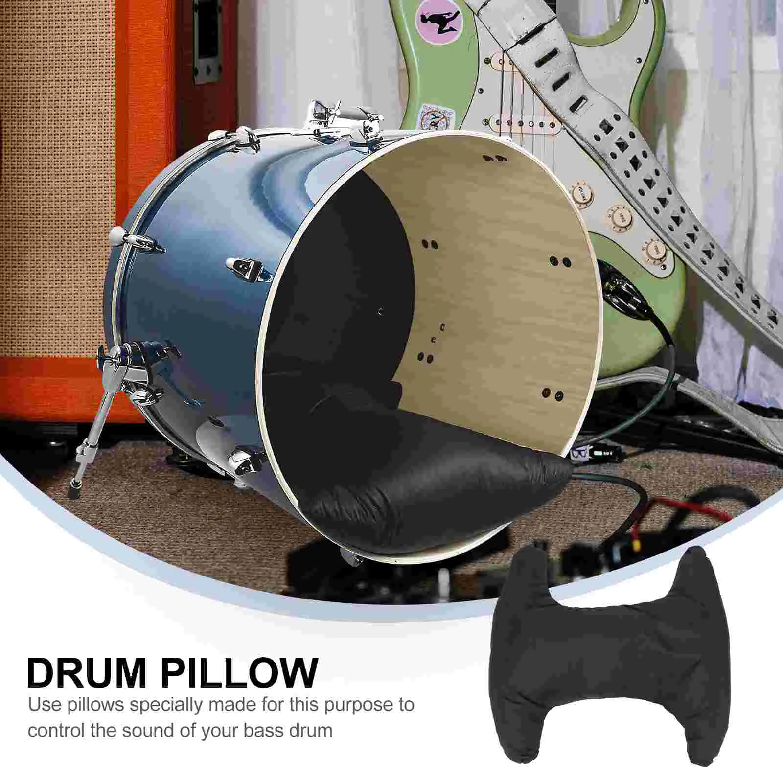 Bass Drum Dampening Pillow Drum Mute Pad Bass Drum Muffling Pillow Drum Muffling Cushion Soundproofing Drum Accessory