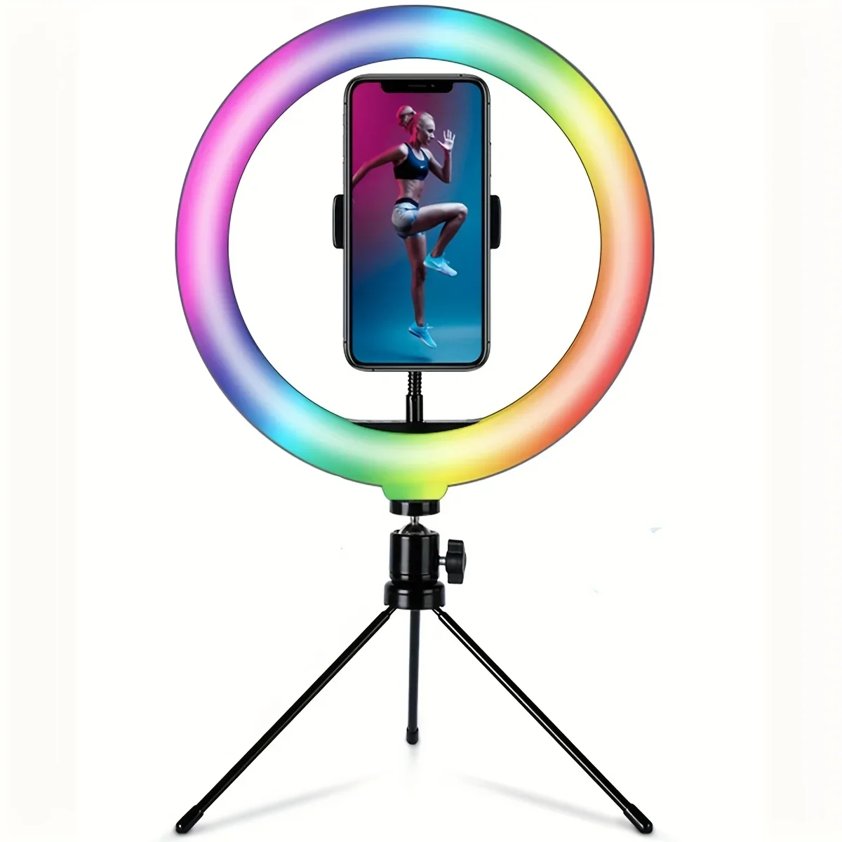 RGB Ring Light Lamp Ring Round For Smartphone With Remote Control Mobile Led Video Light Ring Make Youtube Photographic Lighting