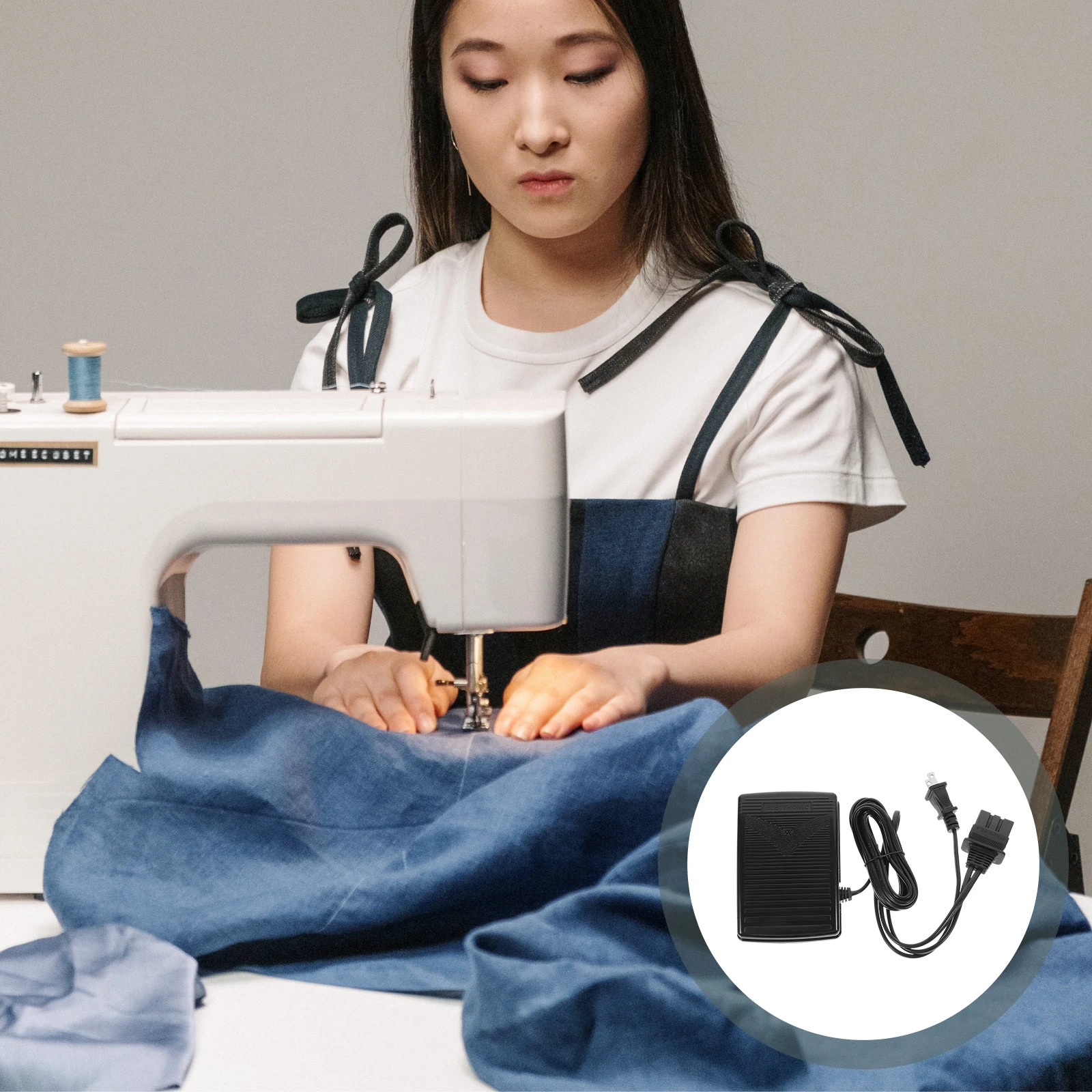 

Sewing Machine Foot Pedal Replacement With Us Plug High Grade Copper Core Fast Conductivity Skid Resistant Abs Durable Control