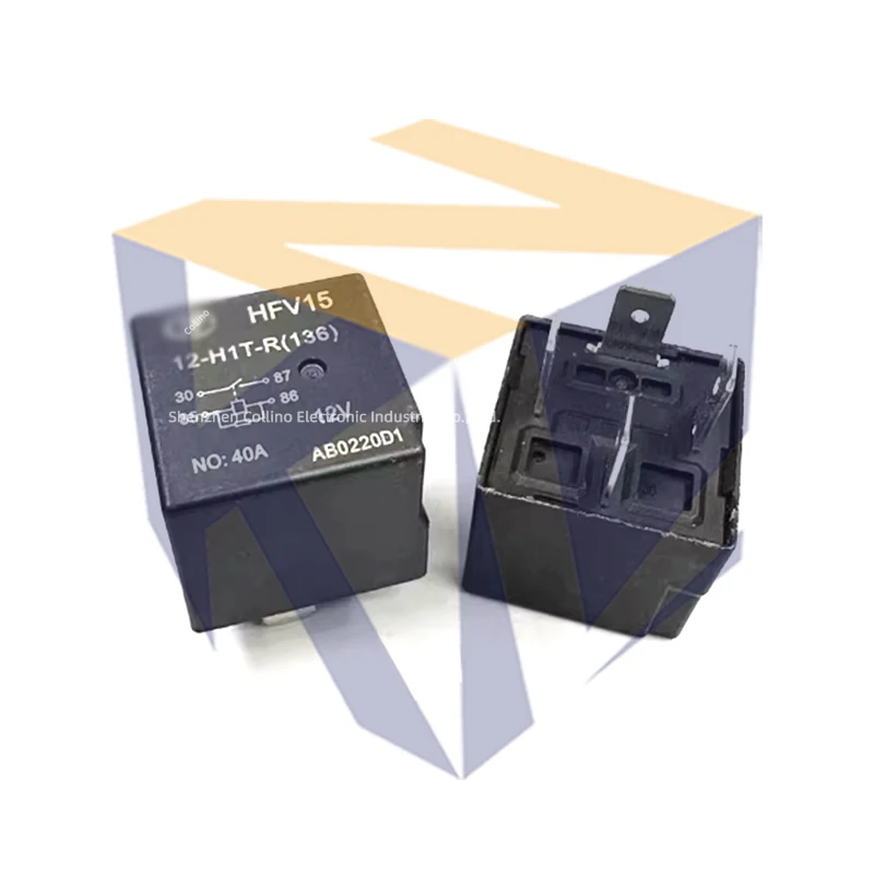 2pcs Relay HFV15 12-H1TJ-R 12V 4-Pin 40A Automotive Relay