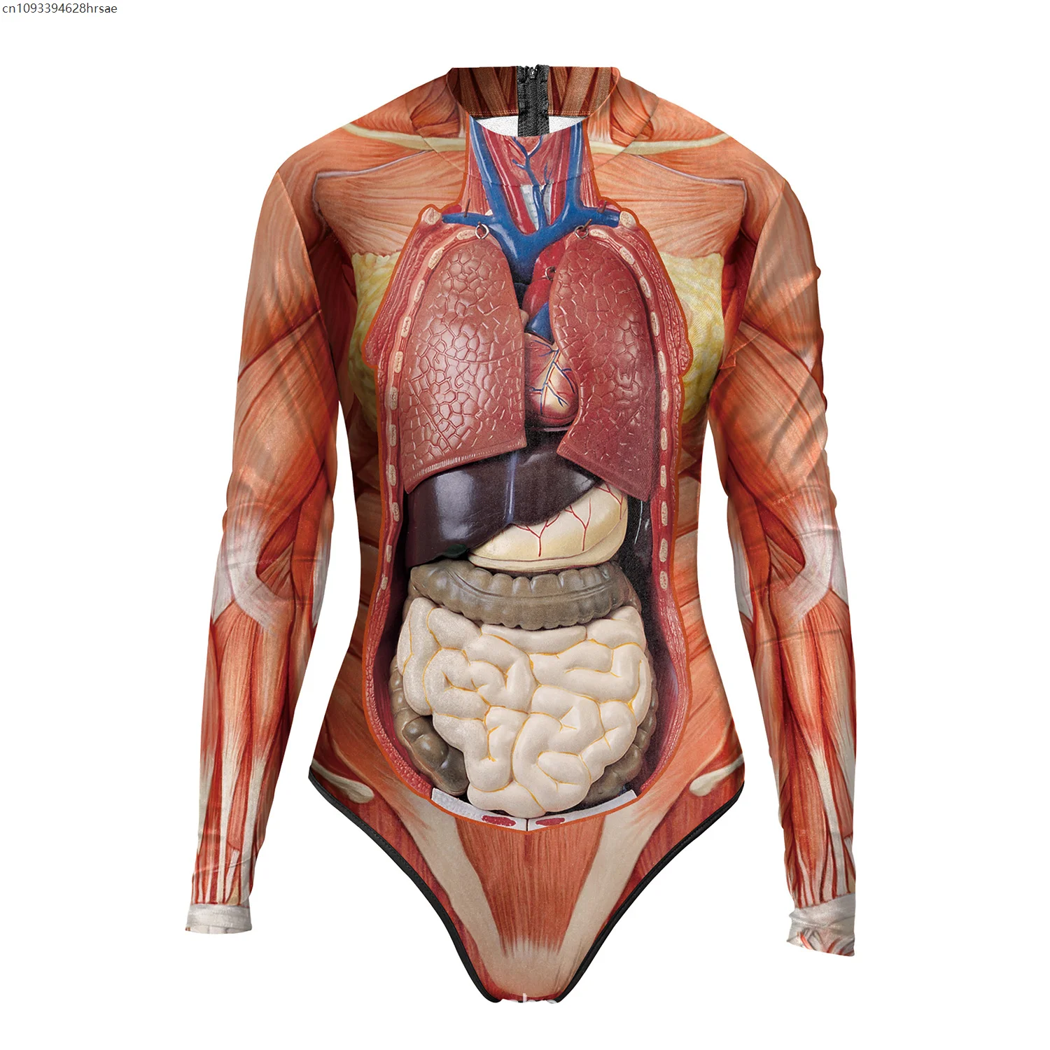 

Woman Human Body Structure Tissue Jumpsuit Human Torso Anatomy Appliance Halloween Party Fancy Swimsuit Zentai Suit