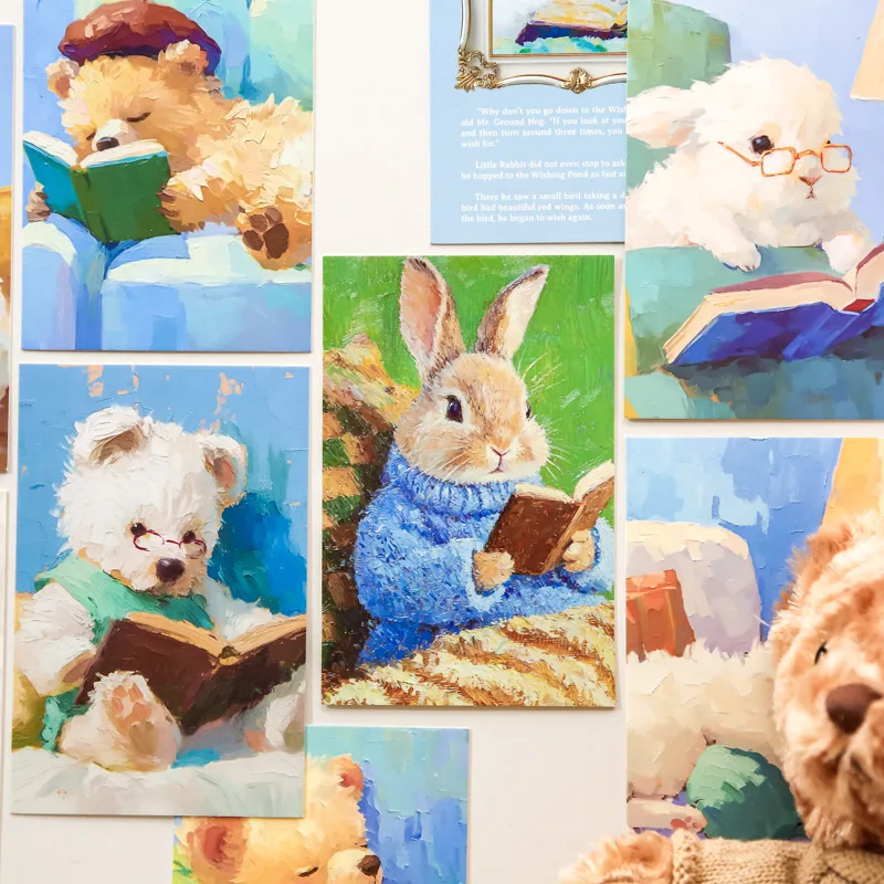 

30Pcs/Box Postcard Puppy Park Series Cute Animal Healing Memorabilia Message Confession Greeting Card Birthday Present