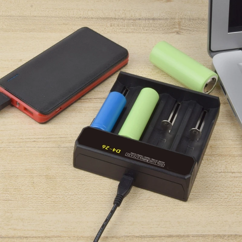 18650 배터리 충전기 USB 입력 18650 26650 21700 18350 26700 26500 25500 14650 14500 배터리 강력한 호환성