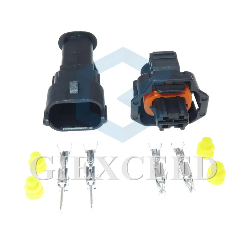 2 Sets 2 Pin AC Assembly 1928403874 1928404226 Diesel Common Rail Injector Plug Crankshaft Sensor Socket For Bosch Ford Renault