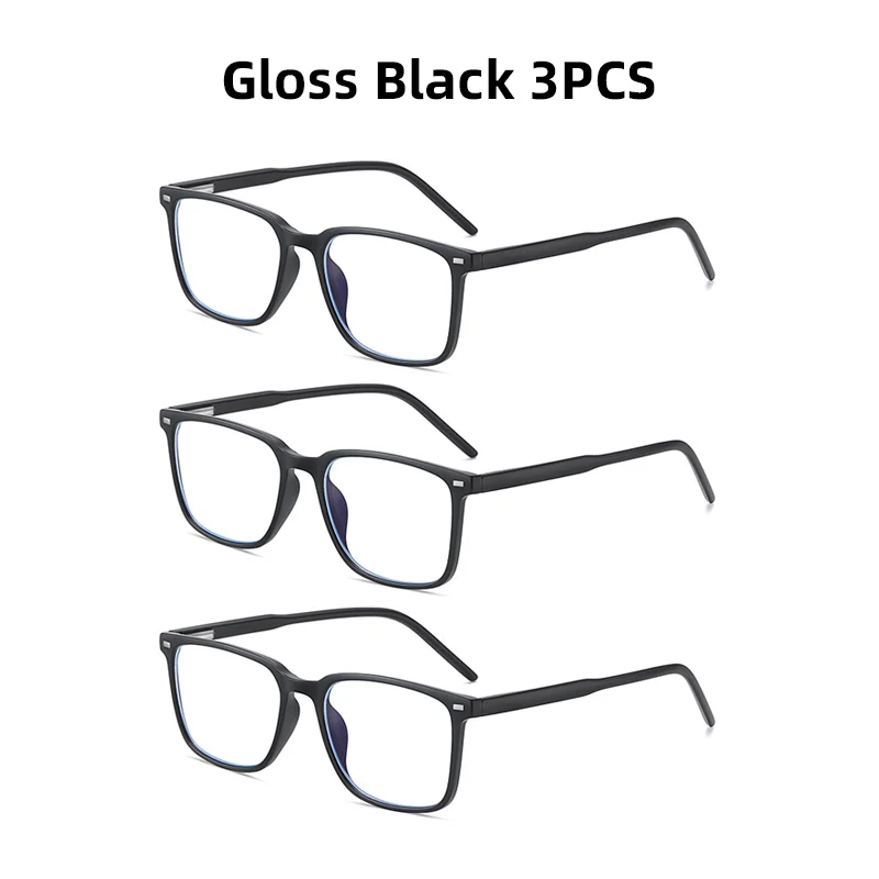 VIVIBEE Classic Square Blue Light Blocking Glasses TR90 Black 7