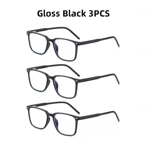 VIVIBEE Classic Square Blue Light Blocking Men Glasses Computer Gaming TR90 Black Anti Ray Eyeglasses Better Sleep Clear Eyewear - Image 17