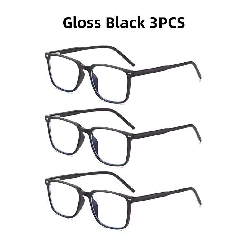 VIVIBEE Classic Square Blue Light Blocking Men Glasses Computer Gaming TR90 Black Anti Ray Eyeglasses Better Sleep Clear Eyewear - Image 17