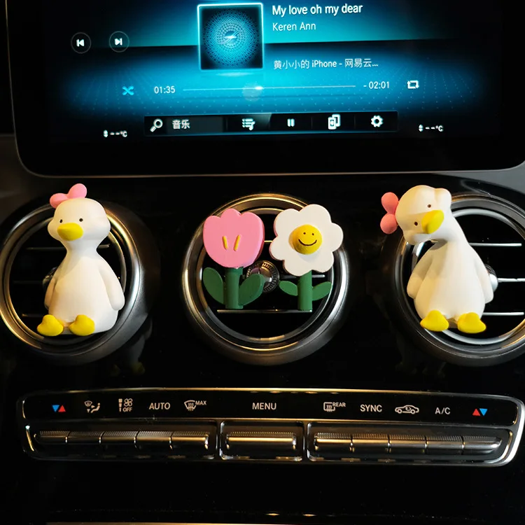 Car Perfume Car Air Conditioner Air Outlet Aromatherapy Clip Creative Cute Net Red Duck Car Interior Decoration Ornaments Women