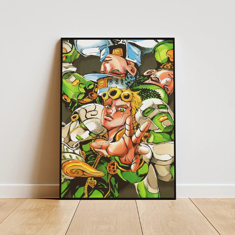 الكلاسيكية اليابانية الهزلية جوجو مغامرة غريبة الملصقات يطبع قماش الطباعة جدار صورة فنية لغرفة المعيشة ديكور المنزل هدية