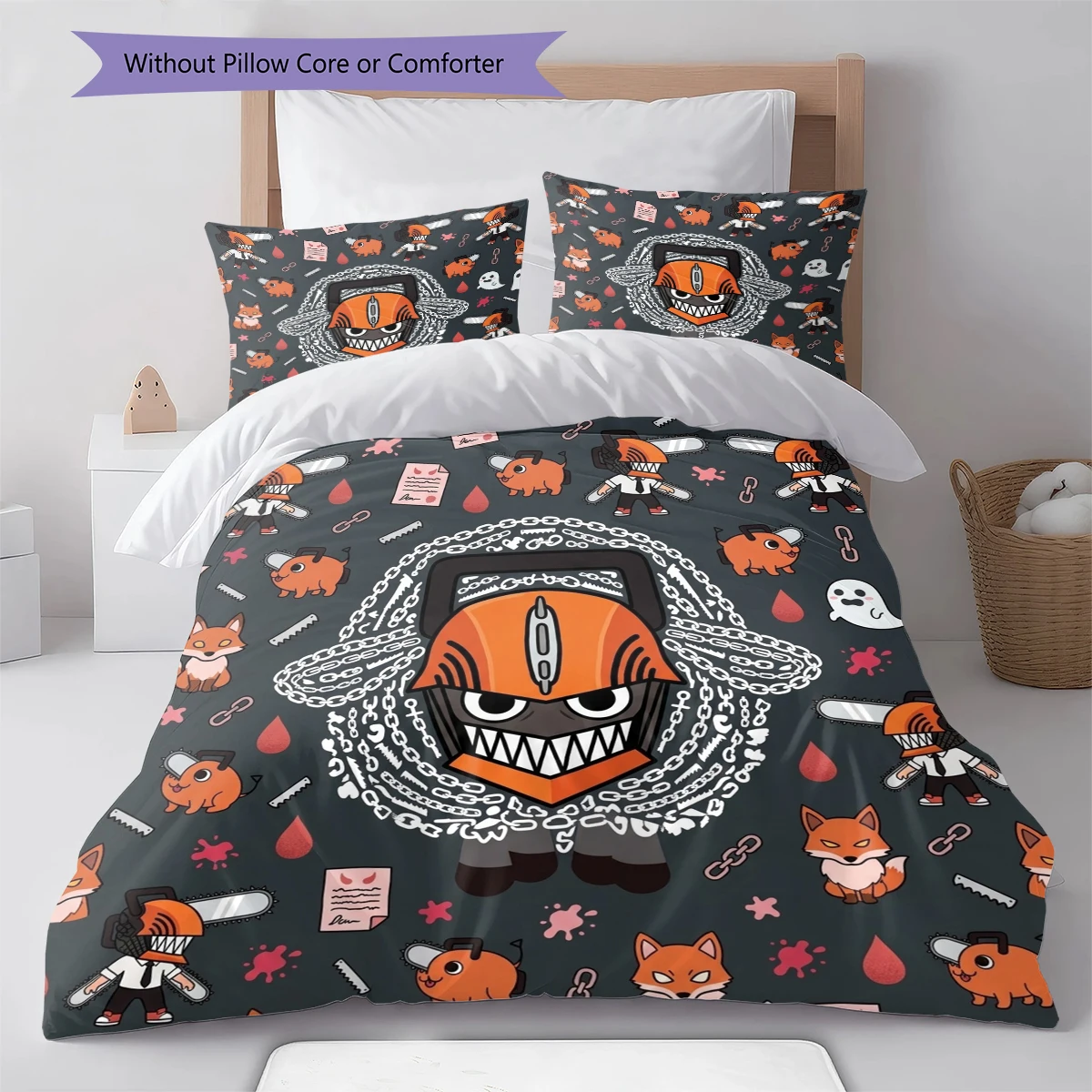 Chainsaw Man Soft Cozy Duvet Cover, Children Bedding Set Gift, Extra Large  Multiple Sizes -HE74