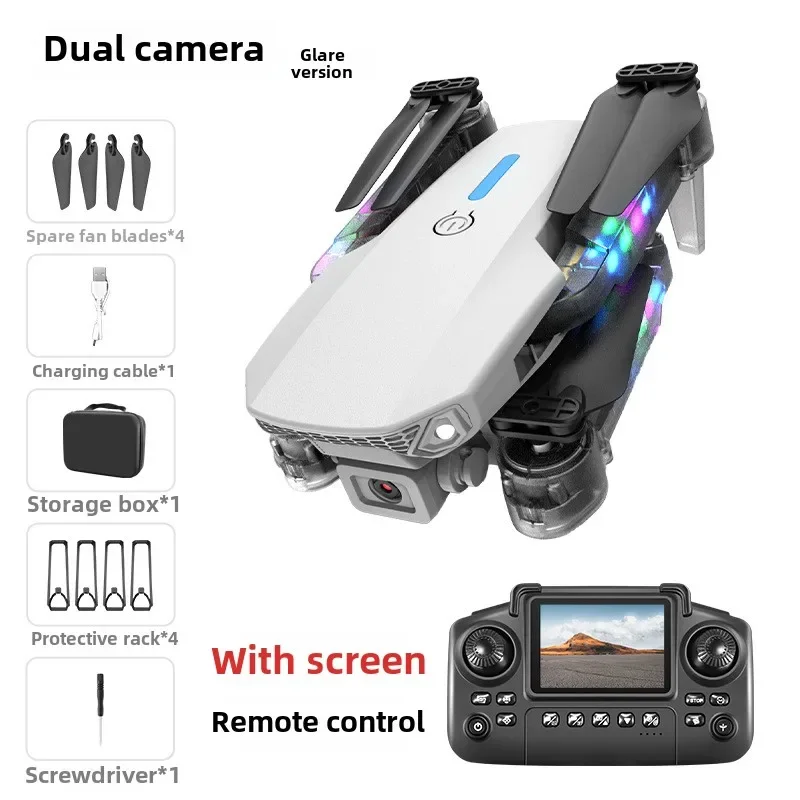 Nieuwste E88 E99D Schermbestuurde verlichting Mini Drone 4K 2 camera Optische stroom Afstandsbediening Vliegtuigen Mavic Air 2