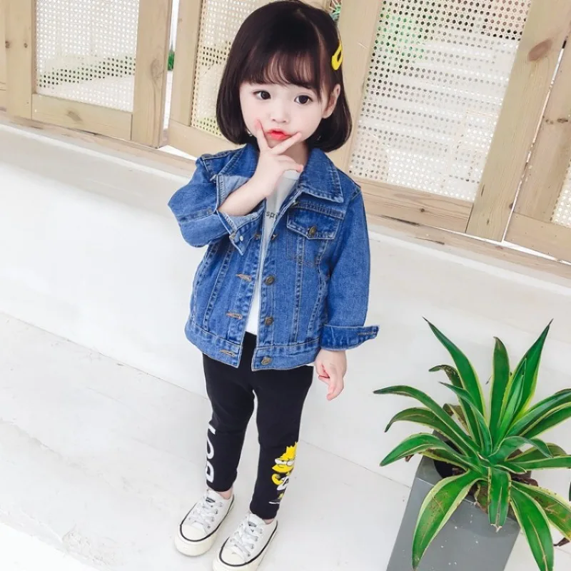 Girls Boys Denim Jacket Korean Style Loose Kids Spring and Autumn Clothing 2024 New Children Jacket Baby Top Fashion Clothing