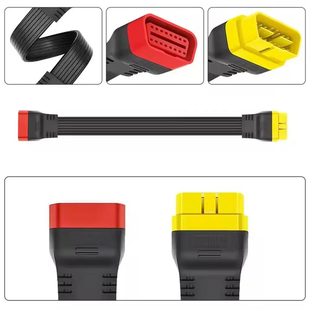 36cm Full Needle OBD2 16PIN Extension Cable for Launch 431 PRO3S+ for X431 PAD3 X431 PRO PRO3s OBD Bluetooth Connector Exte J5M7