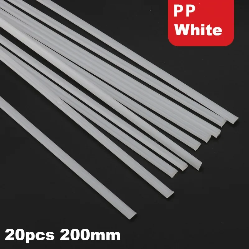 20pcs Plastic Welding Rods Bumper Repair ABS/PP/PVC/PE Welding Sticks Welding Soldering Supplies Grey White Black Beige Color