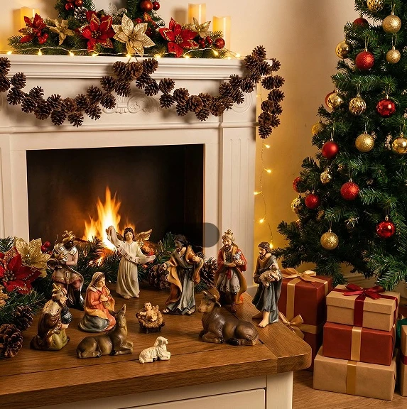 11 قطعة/المجموعة 10 سنتيمتر عيد المسيح يسوع زخرفة الهدايا المهد المشهد الحرف الراتنج عيد الميلاد مدير الديكور العناصر الدينية