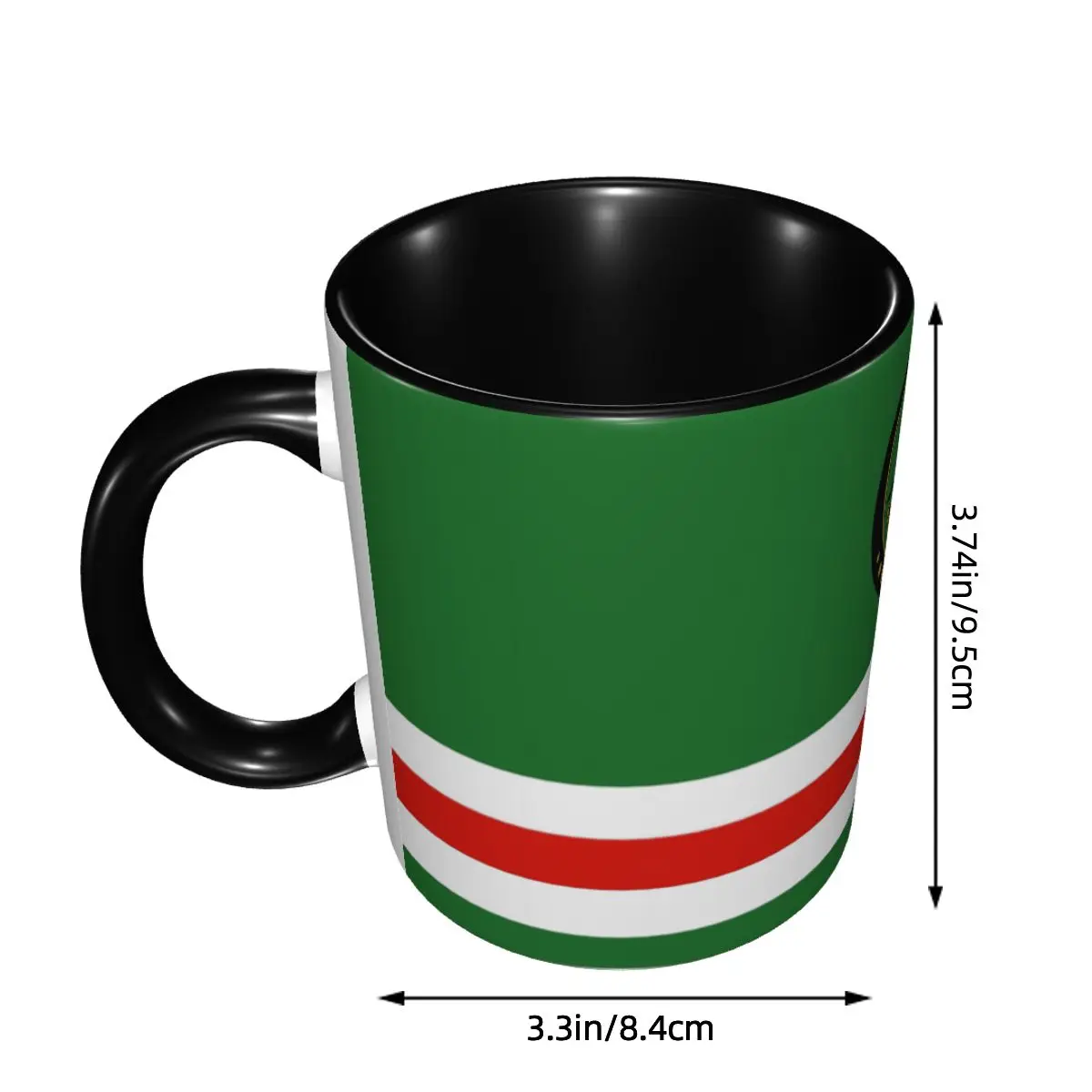 Personalized State Flag Of Chechen Republic Of Ichkeria Coffee Mug DIY Ceramic Milk Tea Cups