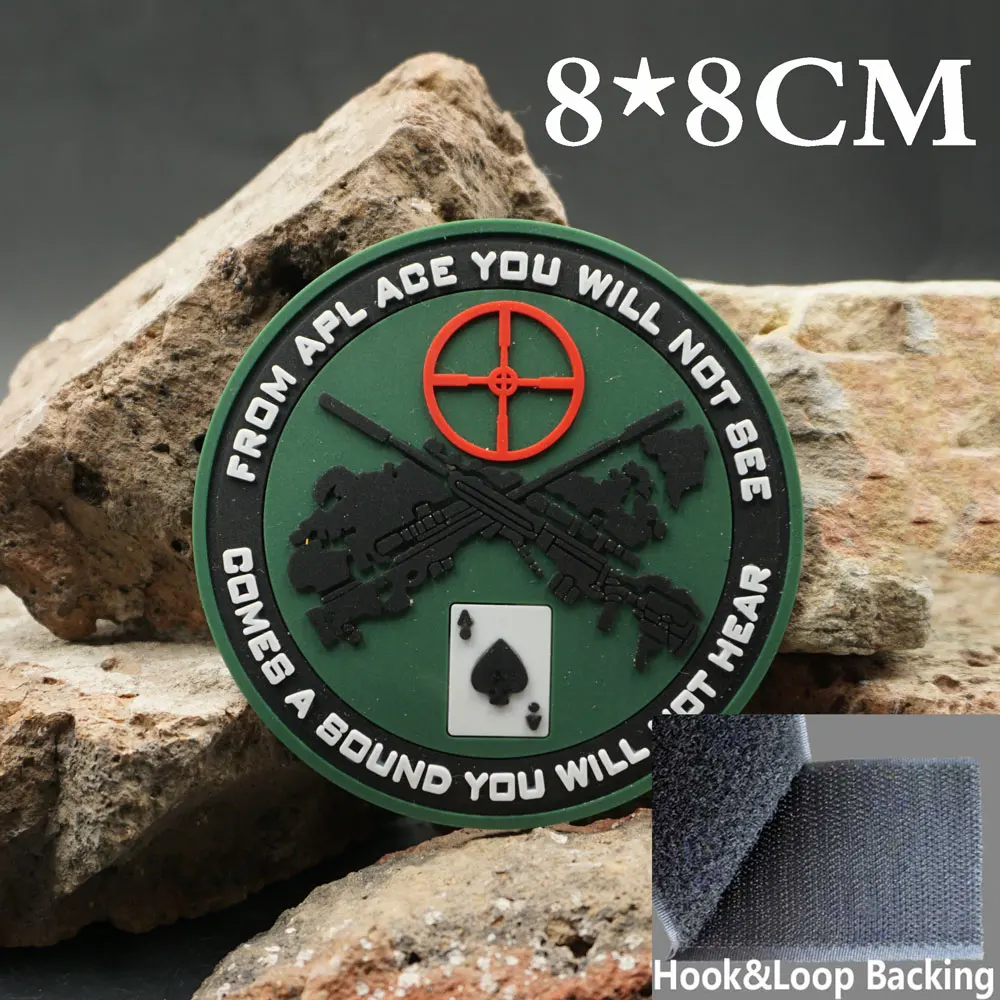 sniper PVC Patches with Hook and Loop Backing for Backpacks Clothing military Accessories