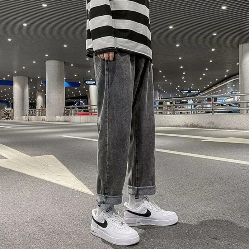 ذكر جديد غير رسمي شارع العليا بنطلون الرجال موضة الثلوج الدافئة أفخم الجينز الذكور صوف مبطن سميكة مطاطا حزام الدنيم السراويل