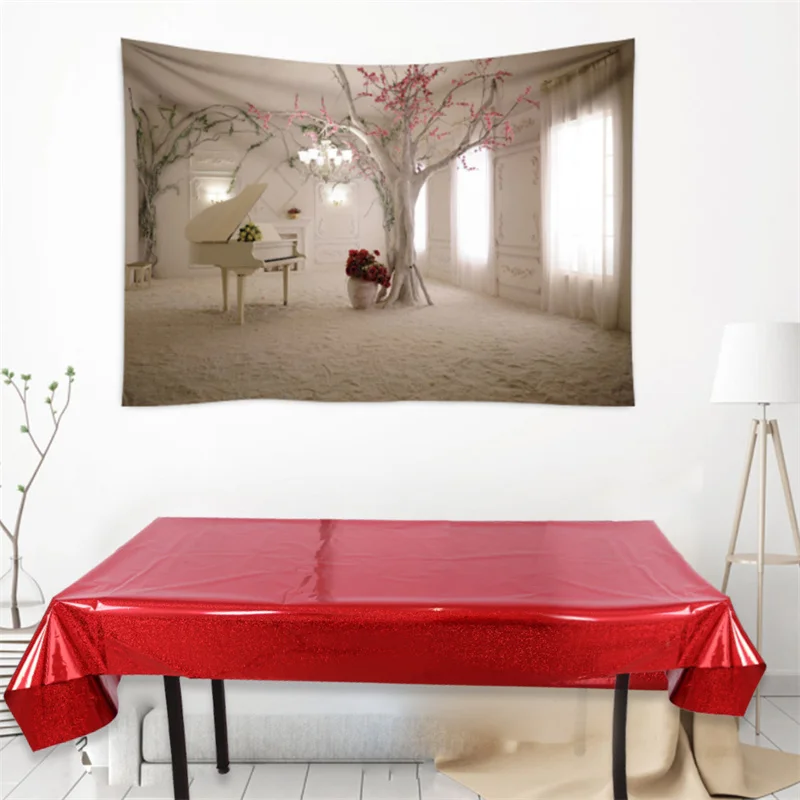 Birthday Party Tablecloth Aluminum Foil Laser Rose Gold Tablecloth Wedding Birthday Decorations Party Tablecloth