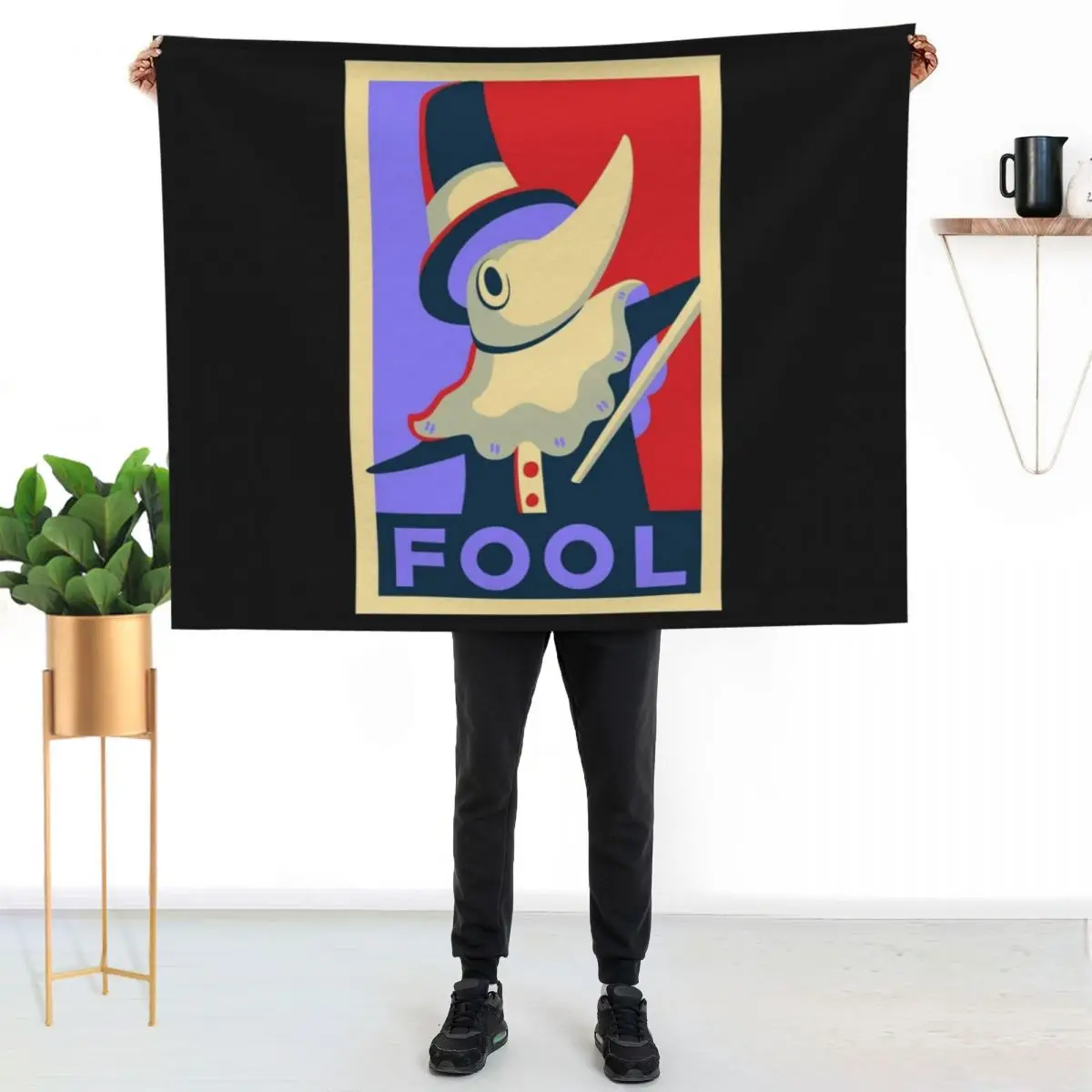 Excalibur FOOL Propaganda Throw Blanket Stuffeds christmas decoration Large cosplay anime Vintage Single Blankets