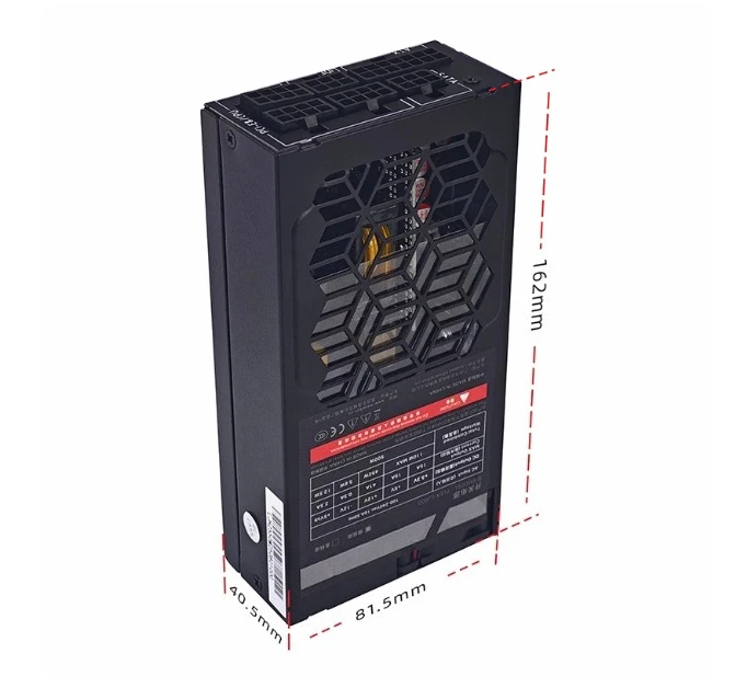 500W Full Modular 1U Mini Silent Power Supply, Compatible With 600W ITX Small Chassis Long Service Life PC Power Unit