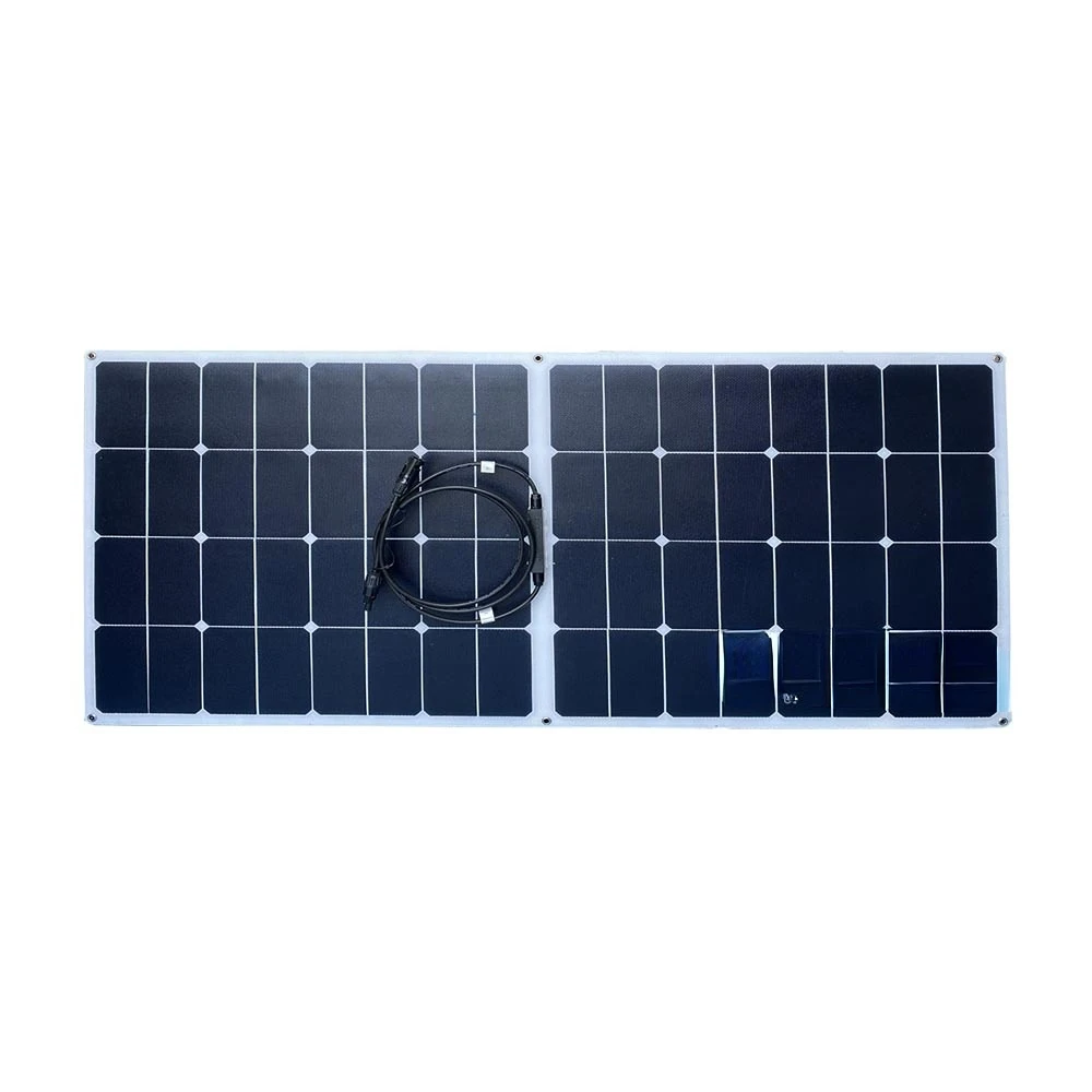 Best shade perfomance semi flexible solar module 120w for sailboat parallel bypass higher power half cut flexible solar panel