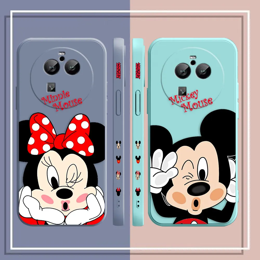 M-Minnie M-Mickey Mouse Phone Case For OPPO FIND X5 X3 X2 RENO ACE Z REALME C20 C21 C33 C35 C53 C55 X50 5G PRO Case Funda Shell