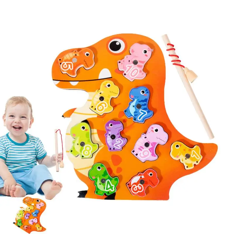 

Magnetic Fishing Game For Kids Dinosaur Design Preschool Learning Toy Educational Learning Fishing Game With Numbers For Birthda