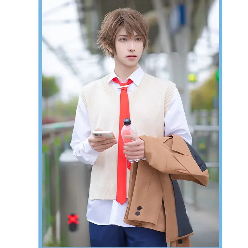 Costume Azusagawa Sakuta Cosplay Wig Seishun Buta Yarou wa Bunny Girl Senpai no Yume wo Minai School Uniform Suits Man Size