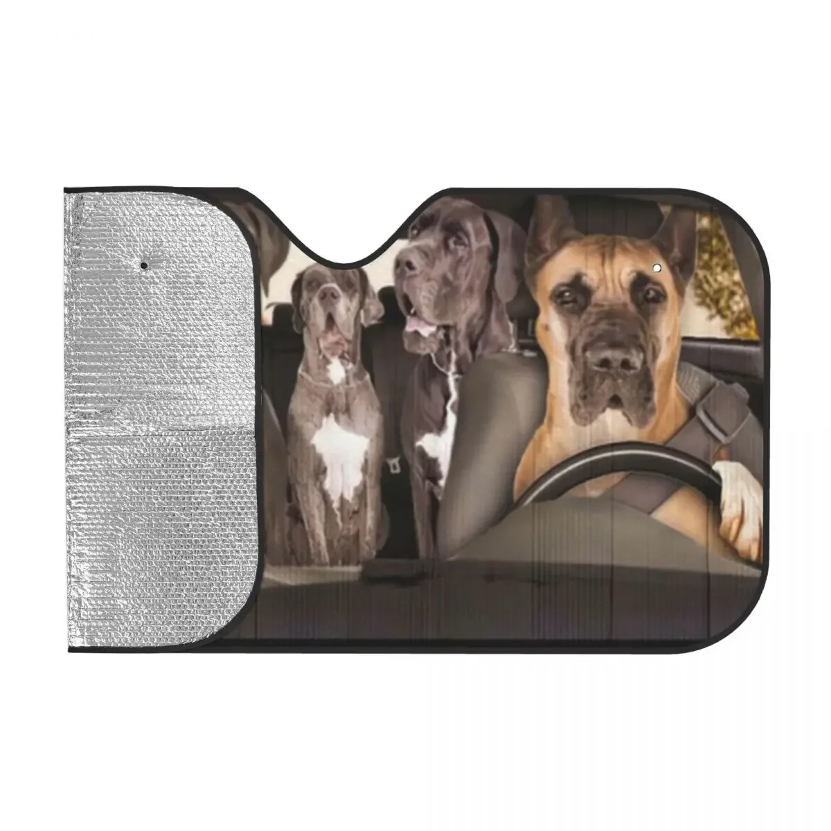 Great Dane Dogs Car Windshield Sunshade Aluminum foil anti ultraviolet sun visor for automobile windshield