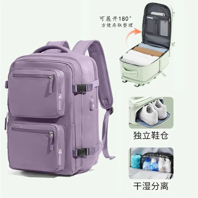 2026 New Fashion Women's Backpack Large Capacity Business Laptop Bag Multifunctional Travel and Short Business Trip Backpack