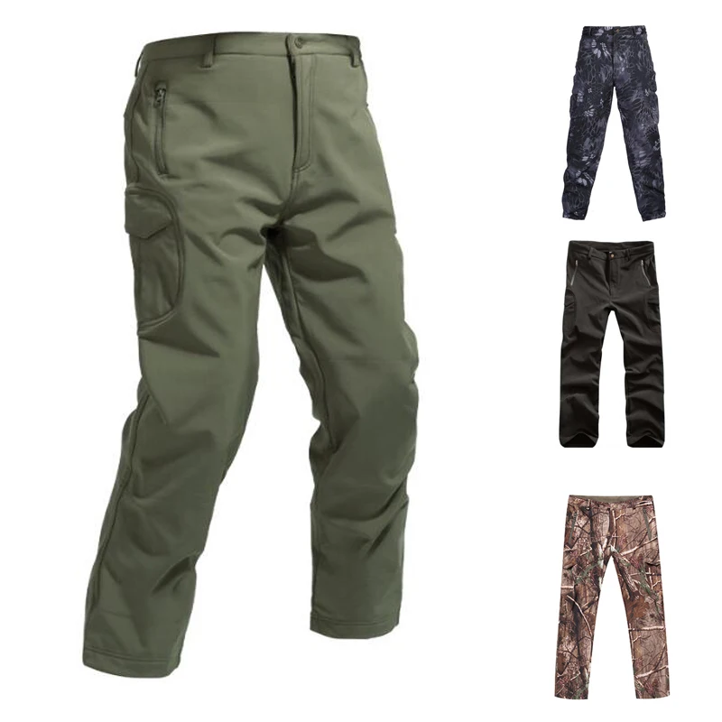 Tactical TAD Softshell Pants Waterproof Quick Dry Pants Camoufalge Hunting Pants Men Hiking Camping Climbing Trouser