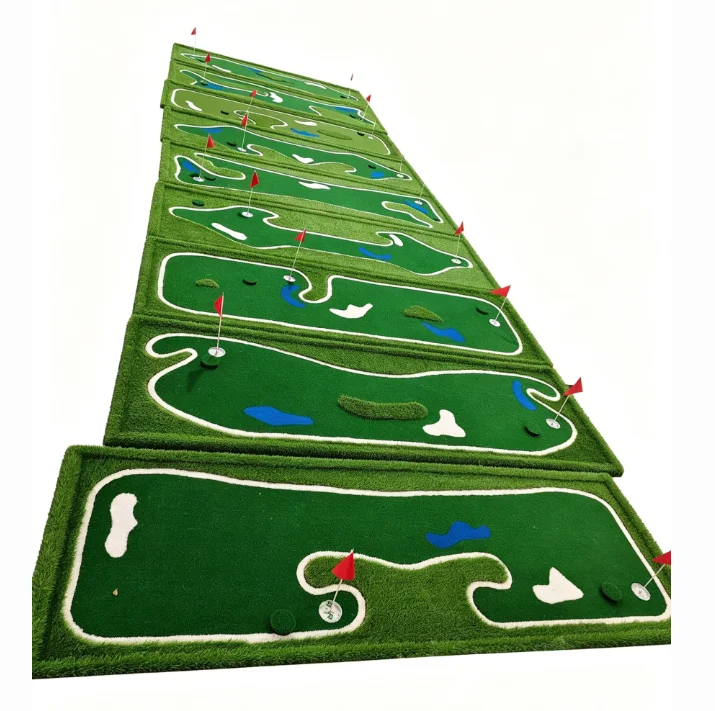 2026 Golf Putting Green Practice Mat with Flags  Golf Course Training Aid for Home Office Backyard  Patiopromote sales