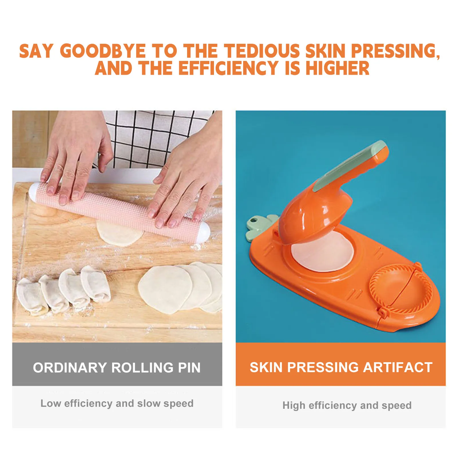 2 In1 Dumpling Maker DIY Kit Wrapper Presser Manual Labor-Saving Ravioli Empanadas Dough Skin Molder Machine Kitchen Gadgets