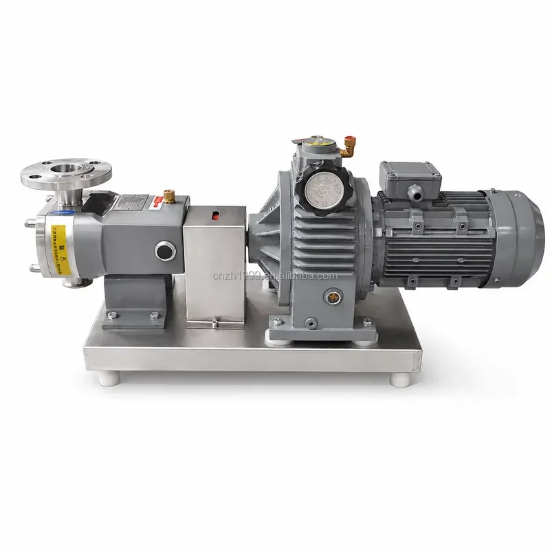 Stainless steel sanitary rotary cam pump, food grade positive displacement pump, for sauce, honey, beverage delivery