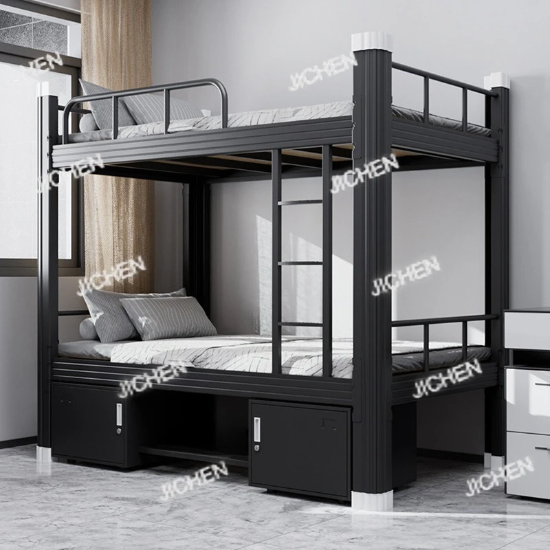 

Deposit Steel thickened bunk double iron frame bed school staff dormitory high and low apartment bed double wrought iron